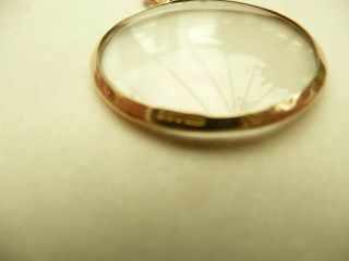 VINTAGE SOLID 9CT GOLD AND GLASS PHOTO LOCKET PENDANT 4.  3 GRAMD 4