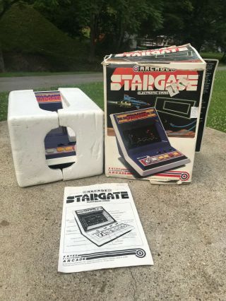 Vtg 1982 Entex Stargate Tabletop Mini Arcade Game Sequel To Defender Watch Video