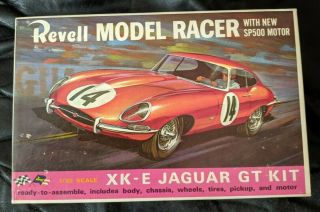 Vintage Revell Xk - E Jaguar Gt Slot Car Kit 1/32 1963