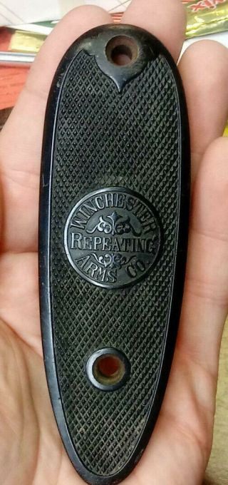 Old Winchester Repeating Arms Gun Rifle Recoil Pad Butt Plate W/screws