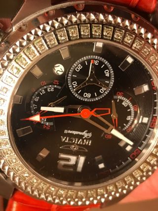 INVICTA SIGNATURE MODEL 7456 DIAMOND BEZEL ALLIGATOR STRAP VERY RARE 2