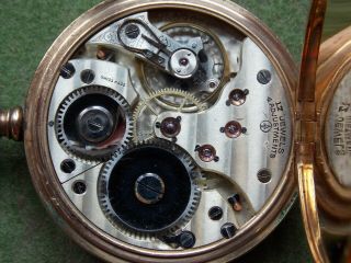 Vintage Dennison Gold Plated Cased MINERVA Pocket Watch Micrometer Balance 4