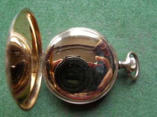 Vintage Dennison Gold Plated Cased MINERVA Pocket Watch Micrometer Balance 5