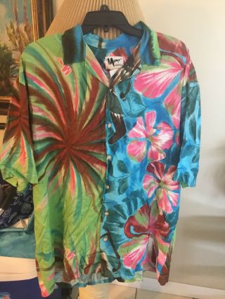 Vintage Rare Mamo Howell Hawaii Mens Floral Shirt Sz Xl Euc