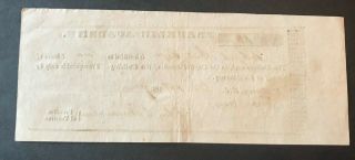 Franklin Academy,  Middletown,  NJ June 15th,  1837 2 shares UNC - RARE 2