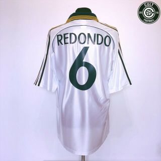 Redondo 6 Real Madrid Vintage Adidas Home Football Shirt Jersey 1998/00 (l)