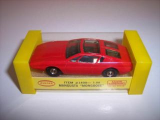Vintage 1960s Aurora Thunderjet 1400 " Red " Mangusta Mongoose T - Jet Ho Slot Car