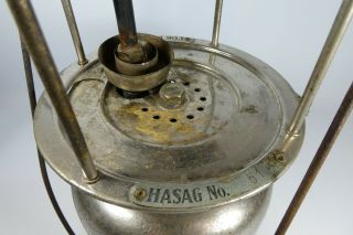 Old Vintage HASAG NO 51 Paraffin Petrol Lantern Kerosene Lamp.  Optimus Primus Ra 8