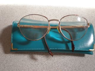 Vintage Gucci eyeglasses tortoise shell & gold color frames & GUCCI CASE optics 6
