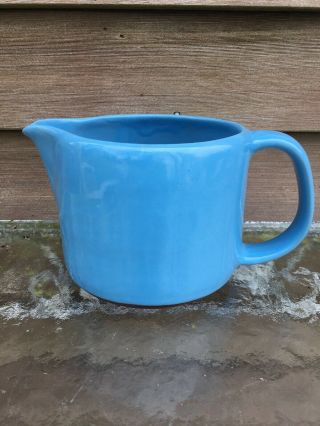 Vintage Wellfleet Pottery Blue Milk Pitcher Rare
