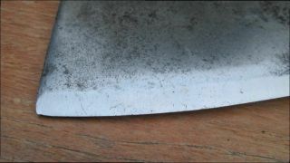 BIG Vintage F.  DICK Butcher/Chef ' s Carbon Steel Meat Cleaver Knife RAZOR SHARP 3