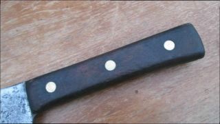 BIG Vintage F.  DICK Butcher/Chef ' s Carbon Steel Meat Cleaver Knife RAZOR SHARP 7