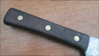 BIG Vintage F.  DICK Butcher/Chef ' s Carbon Steel Meat Cleaver Knife RAZOR SHARP 8