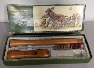 Vintage Eine Mollenhauer Blockflote German Recorder Flute Tomi Ungerer Box Art