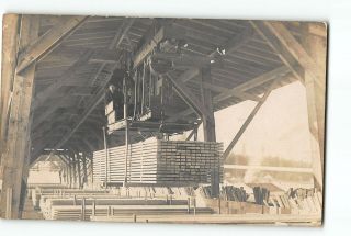 Hartford Connecticut Ct Vintage Rppc Real Photo Lumber Mill Machinery