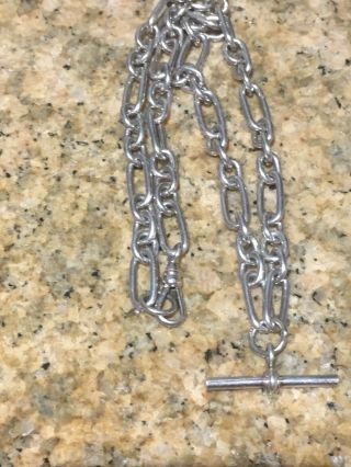 Vintage English Hall Marked Sterling Silver Fob Chain 47.  13grams