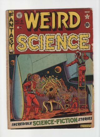 Weird Science 8 Vintage Ec Comic Horror Scifi Golden Age 10c Alien Cover