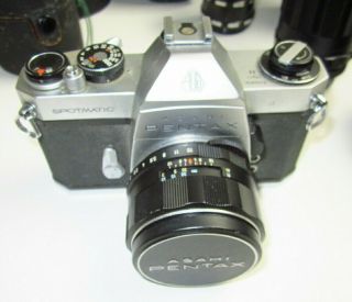 Vintage Pentax Sportmatic SP2 Camera & 5 Lenses for Restoration 2
