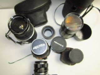 Vintage Pentax Sportmatic SP2 Camera & 5 Lenses for Restoration 4