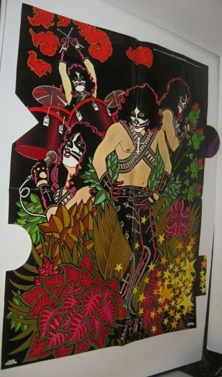 Auth.  Vintage 1978 Set of 4 KISS Solo Poster Inserts to make Mural Aucoin era 5