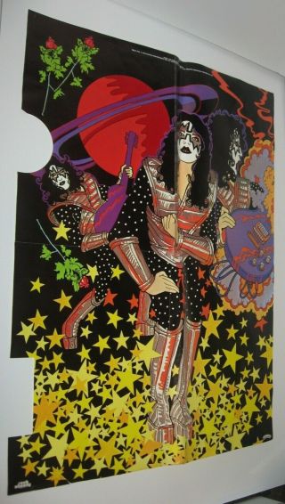 Auth.  Vintage 1978 Set of 4 KISS Solo Poster Inserts to make Mural Aucoin era 6