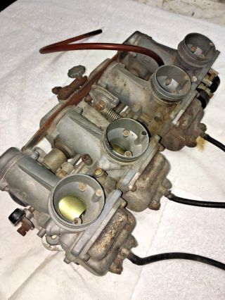 Kawasaki Kz Carburetors Set Parts Kz1000 ? Keihin Ahrma Vintage Gs 3
