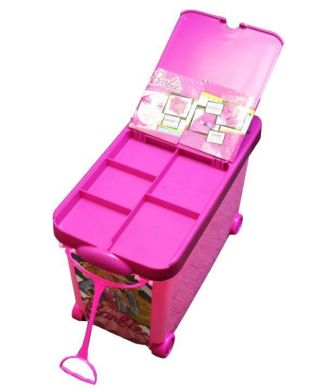 Barbie Doll Clothes Storage Box Carrying Case Containers Bins Organizer For Doll 5