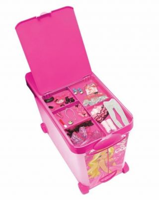 Barbie Doll Clothes Storage Box Carrying Case Containers Bins Organizer For Doll 7