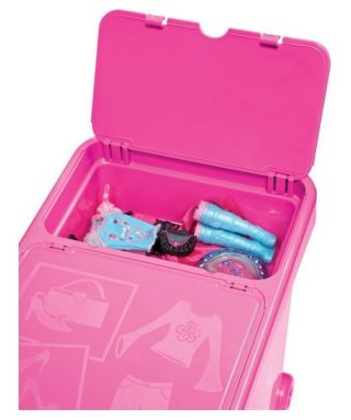 Barbie Doll Clothes Storage Box Carrying Case Containers Bins Organizer For Doll 8