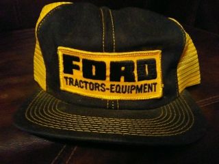 Vintage Trucker Hat Ford Tractors Equipment Farm Patch Mesh K Brand