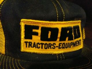 Vintage Trucker Hat FORD Tractors Equipment FARM Patch Mesh K Brand 2