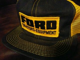 Vintage Trucker Hat FORD Tractors Equipment FARM Patch Mesh K Brand 3