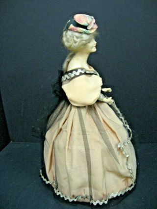 Antique Boudoir Half Doll Lamp Shade Antique 1920s boudoir flapper DOll shade 4