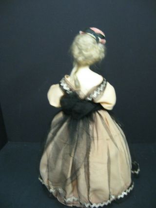 Antique Boudoir Half Doll Lamp Shade Antique 1920s boudoir flapper DOll shade 5