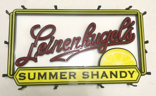 Leinenkugel’s Summer Shandy LED Opti Neon Beer Sign 27x16” Brand RARE 2