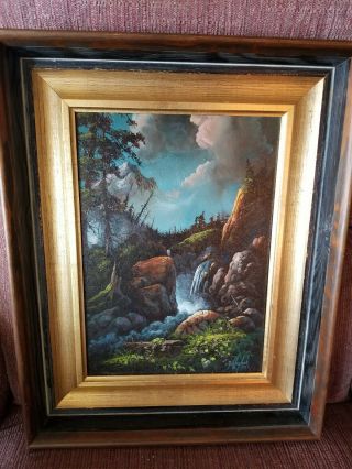 Vintage 1973 Charles G.  Blaylock Oil Painting,  Framed 15 " X 19 " - Un 10 " X 14 "