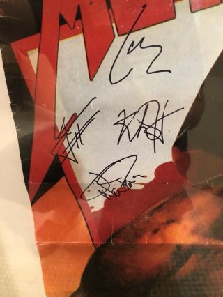 Rare Autographed Metallica 1983 Hell On Earth Tour Poster Signed By Band Members 2