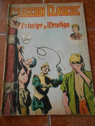 1956 Clasicos Comic Mexican Prince And The Pauper Classics Mark Twain Vintage