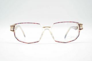 Vintage Cazal Mod.  370 Col.  817 53[]15 135 Transparent Red Gold Oval Glasses Nos