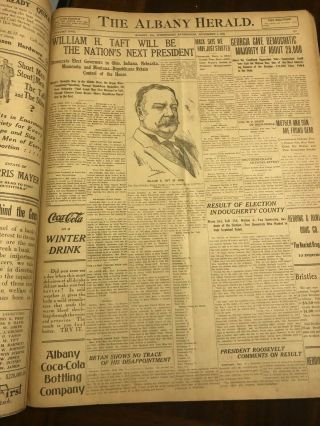 Collaboration Of Newspapers October - November 1908 Albany Ga Rare Advertisments