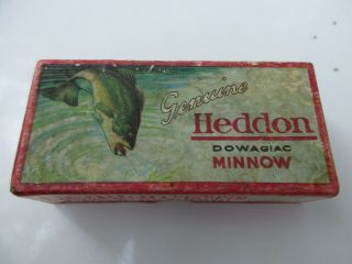 Very Early 1900’s Vintage Heddon Dowagiac Minnow 73c?? Fishing Lure Box Only