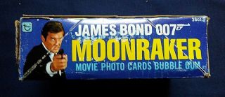 Vintage 1979 O Pee Chee James Bond Moonraker Movie Trading Cards Box & Packs 7