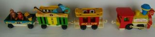 Vintage Fisher Price Little People 991 Play Family Circus Train 2