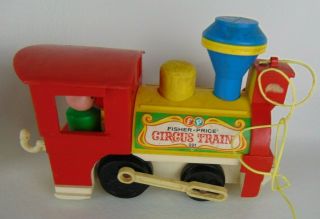 Vintage Fisher Price Little People 991 Play Family Circus Train 6