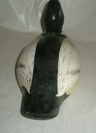 Vintage Antique Solid Wood Duck Decoy Painted Glass Eye 4