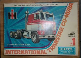 Vintage Nos Ertl 1/25 International Transtar Co - 4070a Model Truck Kit - 8000