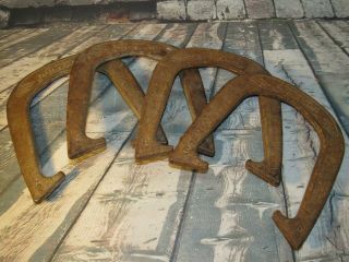 Vtg Professional Ringer Horseshoes Pair Official Diamond Duluth 2 1/2 Lbs