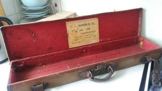 Antique / Vintage Leather And Canvas Gun Case - W J Jeffery London