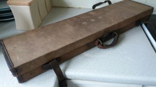 ANTIQUE / VINTAGE LEATHER AND CANVAS GUN CASE - W J JEFFERY LONDON 2