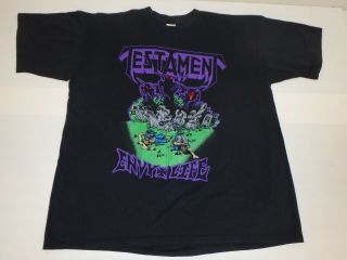 Vintage 1989 Testament Envy Life Practice What Concert Tour T - Shirt Xl Thrash Ex